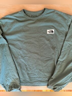 The North Face Long Sleeve Cropped Tee - Teal